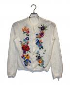 45Rフォーティファイブ・アール）の古着「花刺繍ギマニットカーディガン」｜ホワイト