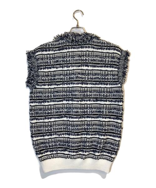COEL（コエル）COEL (コエル) ツイードミックスニットベスト ネイビー サイズ:FREEの古着・服飾アイテム