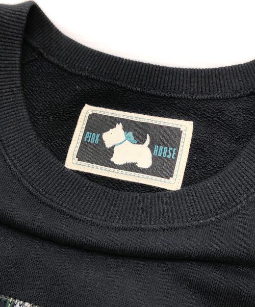 PINK HOUSE（ピンクハウス）PINK HOUSE (ピンクハウス) Pロゴワッペンワンピース ブラック サイズ:表記なしの古着・服飾アイテム