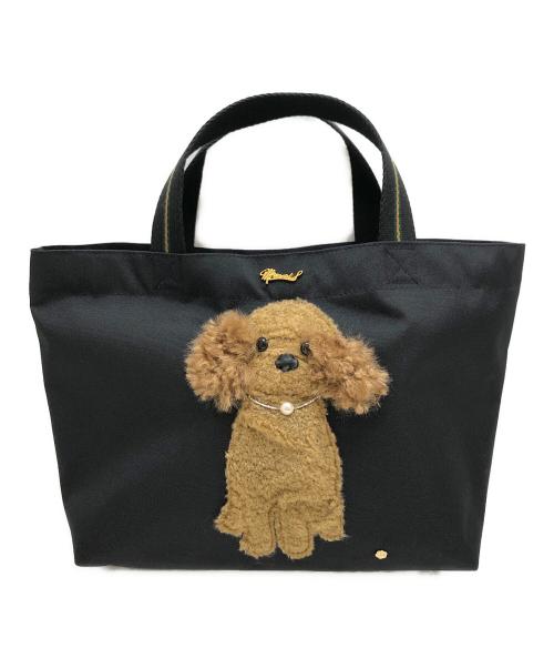 MUVEIL（ミュベール）MUVEIL (ミュベール) トイプードルトートバッグ ブラック サイズ:表記なしの古着・服飾アイテム