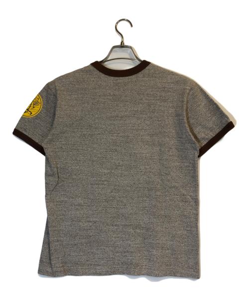 THE REAL McCOY'S（ザ・リアルマッコイズ）THE REAL McCOY'S (ザ・リアルマッコイズ) リンガーTシャツ ブラウン サイズ:38の古着・服飾アイテム