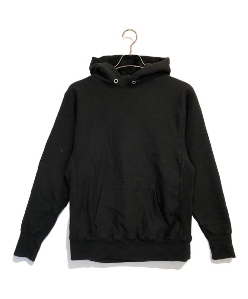 ATON（エイトン）ATON (エイトン) Garment Dyed Urake Hoodie ブラック サイズ:Mの古着・服飾アイテム