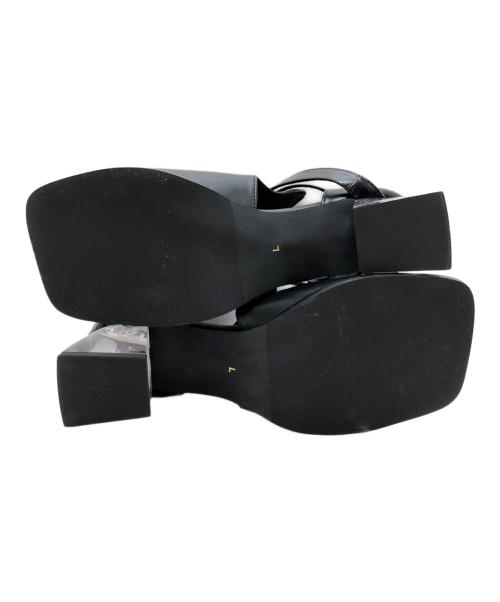 HARE（ハレ）HARE (ハレ) デザインクリアヒールブーサン ブラック サイズ:L(23.5～24.5)の古着・服飾アイテム