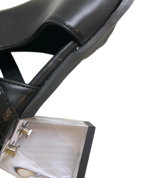 HARE（ハレ）HARE (ハレ) デザインクリアヒールブーサン ブラック サイズ:L(23.5～24.5)の古着・服飾アイテム