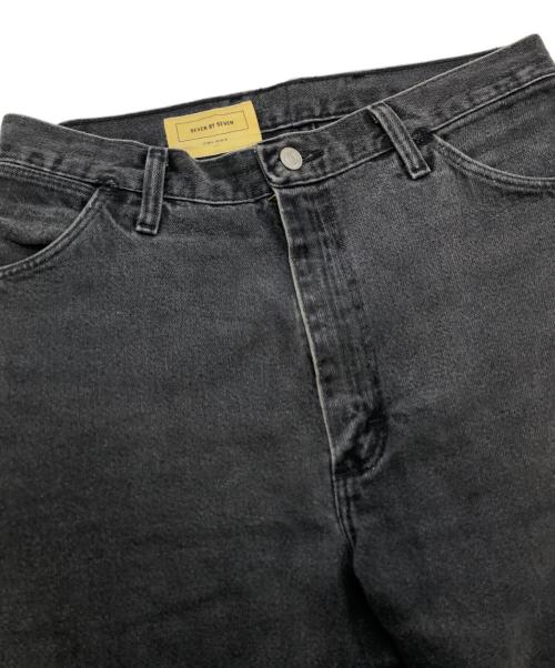 seven by seven（セブンバイセブン）seven by seven (セブンバイセブン) REWORK ASYMMETRY JEANS/リメイクフレアデニム ブラック サイズ:Mの古着・服飾アイテム