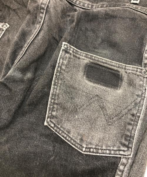 seven by seven（セブンバイセブン）seven by seven (セブンバイセブン) REWORK ASYMMETRY JEANS/リメイクフレアデニム ブラック サイズ:Mの古着・服飾アイテム