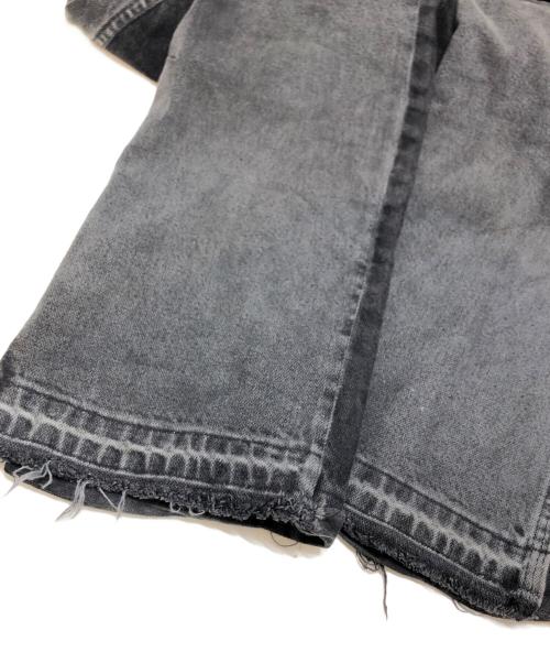 seven by seven（セブンバイセブン）seven by seven (セブンバイセブン) REWORK ASYMMETRY JEANS/リメイクフレアデニム ブラック サイズ:Mの古着・服飾アイテム