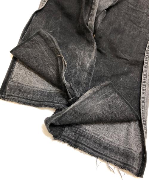 seven by seven（セブンバイセブン）seven by seven (セブンバイセブン) REWORK ASYMMETRY JEANS/リメイクフレアデニム ブラック サイズ:Mの古着・服飾アイテム