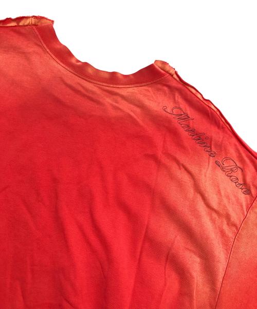MARTINE ROSE（マーティン・ローズ）MARTINE ROSE (マーティン・ローズ) ヴィンテージ加工Tシャツ レッド サイズ:Mの古着・服飾アイテム