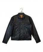 LEVI'S PReMIUMリーバイス プレミアム）の古着「THE TRUCKER JKT LEATHER」｜ブラック