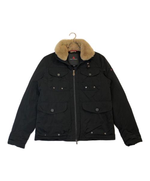 PEUTEREY（ピューテリー）PEUTEREY (ピューテリー) ラビットファーダウンジャケット ブラック サイズ:Mの古着・服飾アイテム