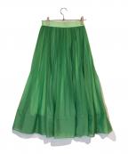 CYCLASシクラス）の古着「シアープリーツスカート」｜グリーン