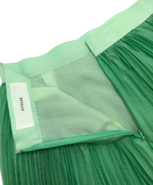 CYCLAS（シクラス）CYCLAS (シクラス) シアープリーツスカート グリーン サイズ:34の古着・服飾アイテム