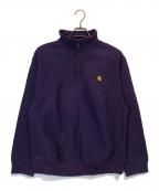 Carhartt WIPカーハート ワークインプログレス）の古着「ハーフジップスウェット」｜パープル