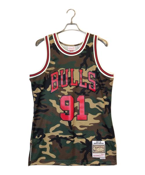 MITCHELL & NESS（ミッチェルアンドネス）MITCHELL & NESS (ミッチェルアンドネス) ゲームシャツ カーキ サイズ:Mの古着・服飾アイテム