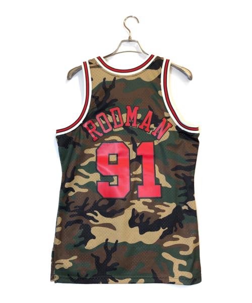 MITCHELL & NESS（ミッチェルアンドネス）MITCHELL & NESS (ミッチェルアンドネス) ゲームシャツ カーキ サイズ:Mの古着・服飾アイテム