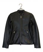 STUDIOUSステュディオス）の古着「シングルライダースジャケット」｜ブラック