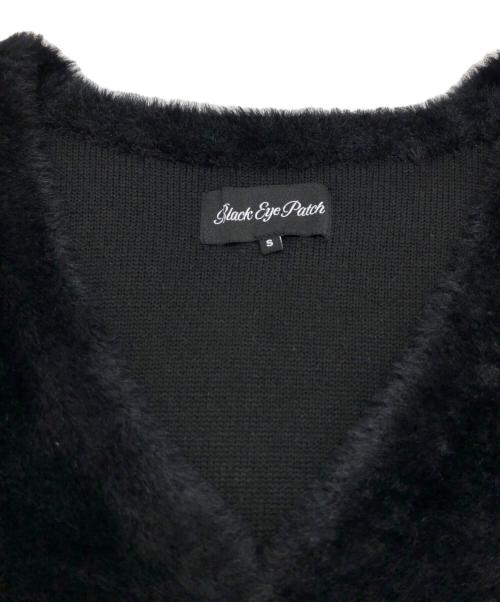 THE BLACK EYE PATCH（ブラックアイパッチ）THE BLACK EYE PATCH (ブラックアイパッチ) シャギーニットカーディガン ブラック サイズ:Sの古着・服飾アイテム