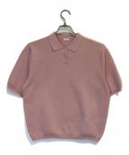 Mila Owenミラオーウェン）の古着「フォルムスリーブポロニット」｜ピンク