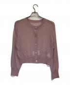 JUSGLITTYジャスグリッティー）の古着「シアーカーディガン」｜ピンク