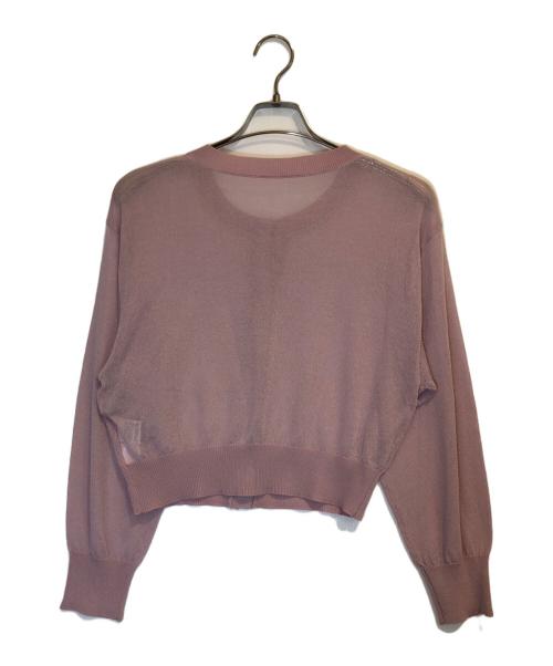 JUSGLITTY（ジャスグリッティー）JUSGLITTY (ジャスグリッティー) シアーカーディガン ピンク サイズ:2 未使用品の古着・服飾アイテム