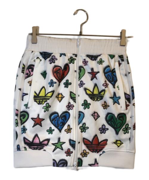 adidas Originals（アディダスオリジナル）adidas Originals (アディダスオリジナル) JEREMY SCOTT (ジェレミースコット) MONO JS SKIRT ホワイト サイズ:Sの古着・服飾アイテム
