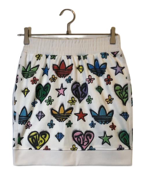 adidas Originals（アディダスオリジナル）adidas Originals (アディダスオリジナル) JEREMY SCOTT (ジェレミースコット) MONO JS SKIRT ホワイト サイズ:Sの古着・服飾アイテム