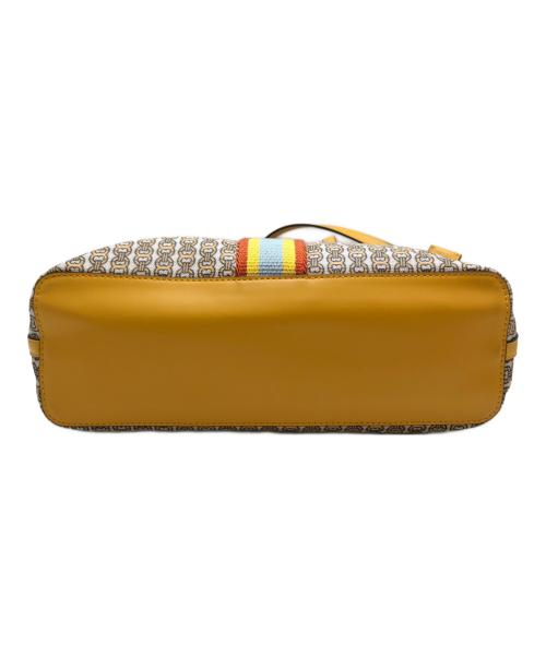 TORY BURCH（トリーバーチ）TORY BURCH (トリーバーチ) ジェミニリンクキャンバス2wayレザートート イエロー サイズ:表記なしの古着・服飾アイテム