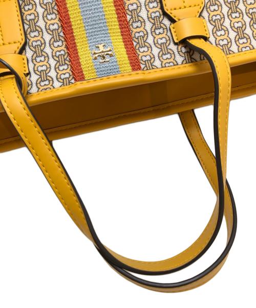 TORY BURCH（トリーバーチ）TORY BURCH (トリーバーチ) ジェミニリンクキャンバス2wayレザートート イエロー サイズ:表記なしの古着・服飾アイテム