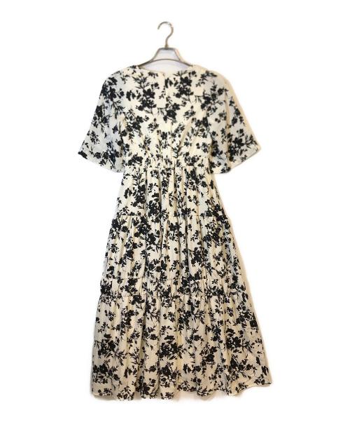 HER LIP TO（ハーリップトゥ）HER LIP TO (ハーリップトゥ) Monotone Floral Slit Sleeve Dress ブラック サイズ:Sの古着・服飾アイテム