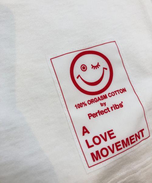 Perfect ribs（パーフェクトリブス）Perfect ribs (パーフェクトリブス) A LOVE MOVEMENT (アラブモーメント) BASIC SHORT SLEEVE T-SHIRTS ホワイト サイズ:XL 未使用品の古着・服飾アイテム