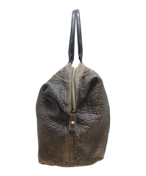 Yves Saint Laurent（イヴサンローラン）Yves Saint Laurent (イヴサンローラン) シボ加工ボストンバッグ ブラウン サイズ:表記なしの古着・服飾アイテム