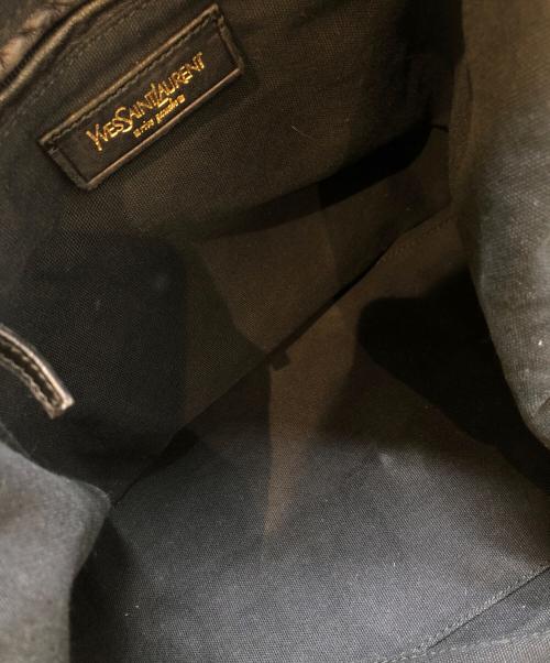 Yves Saint Laurent（イヴサンローラン）Yves Saint Laurent (イヴサンローラン) シボ加工ボストンバッグ ブラウン サイズ:表記なしの古着・服飾アイテム