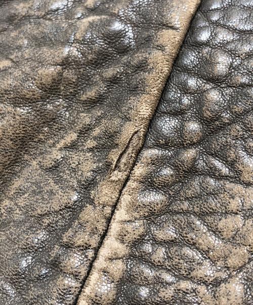 Yves Saint Laurent（イヴサンローラン）Yves Saint Laurent (イヴサンローラン) シボ加工ボストンバッグ ブラウン サイズ:表記なしの古着・服飾アイテム