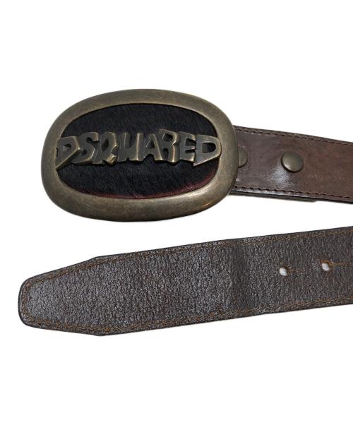 DSQUARED2（ディースクエアード）DSQUARED2 (ディースクエアード) ベルト ブラウンの古着・服飾アイテム