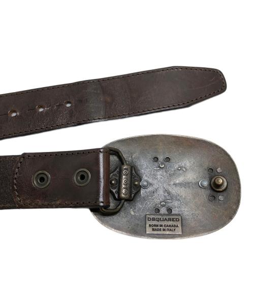 DSQUARED2（ディースクエアード）DSQUARED2 (ディースクエアード) ベルト ブラウンの古着・服飾アイテム