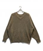 Curensologyカレンソロジー）の古着「Vネックニットプルオーバー」｜ベージュ