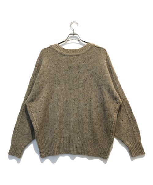 Curensology（カレンソロジー）Curensology (カレンソロジー) Vネックニットプルオーバー ベージュ サイズ:Fの古着・服飾アイテム