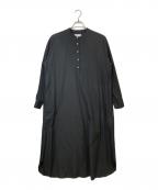 MIDIUMISOLIDミディウミソリッド）の古着「ブラウスワンピース」｜ブラック