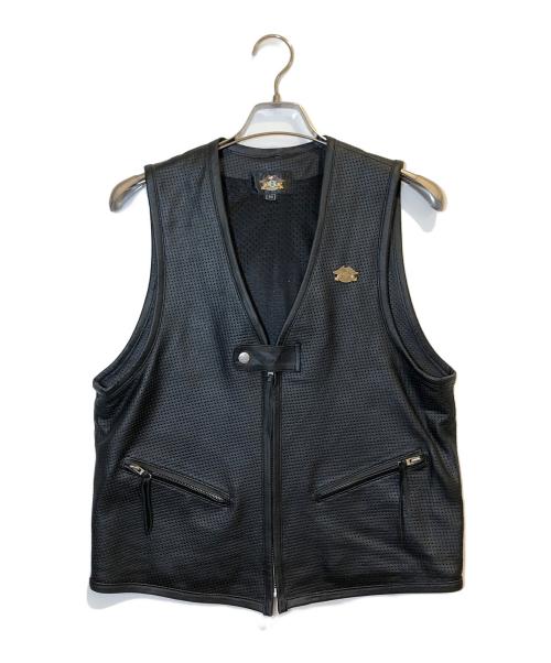 harley owners group（ハーレーオーナーズグループ）harley owners group (ハーレーオーナーズグループ) レザーベスト ブラック サイズ:Mの古着・服飾アイテム