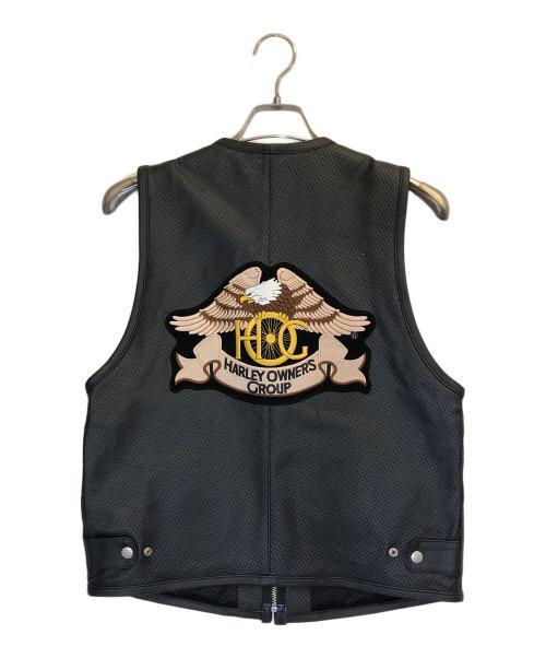 harley owners group（ハーレーオーナーズグループ）harley owners group (ハーレーオーナーズグループ) レザーベスト ブラック サイズ:Mの古着・服飾アイテム