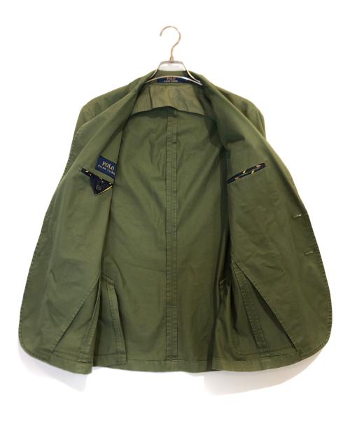 POLO RALPH LAUREN（ポロ・ラルフローレン）POLO RALPH LAUREN (ポロ・ラルフローレン) コットンテーラードジャケット グリーン サイズ:Lの古着・服飾アイテム
