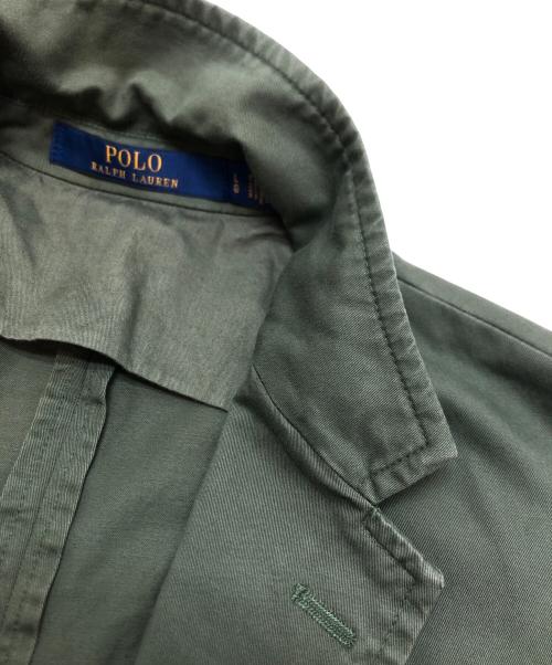 POLO RALPH LAUREN（ポロ・ラルフローレン）POLO RALPH LAUREN (ポロ・ラルフローレン) コットンテーラードジャケット グリーン サイズ:Lの古着・服飾アイテム