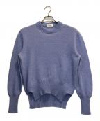 SLOWEAR by ZANONEスローウェア）の古着「アンゴラ混クルーネックニット」｜スカイブルー