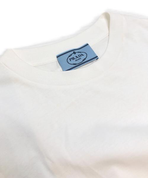 PRADA（プラダ）PRADA (プラダ) シャツドッキングレースワンピース ホワイト サイズ:Sの古着・服飾アイテム