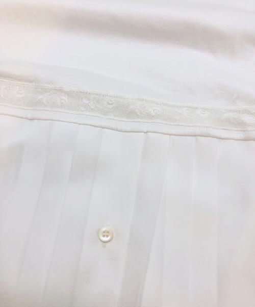 PRADA（プラダ）PRADA (プラダ) シャツドッキングレースワンピース ホワイト サイズ:Sの古着・服飾アイテム
