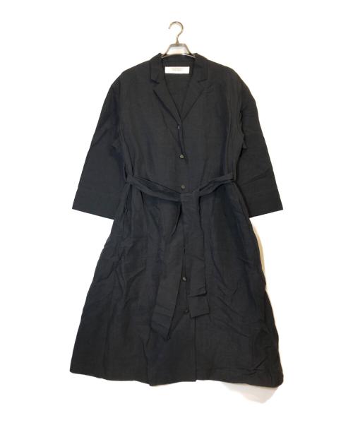 PLAIN PEOPLE（プレインピープル）PLAIN PEOPLE (プレインピープル) ウォータープルーフリネンドレスコート ブラック サイズ:3の古着・服飾アイテム