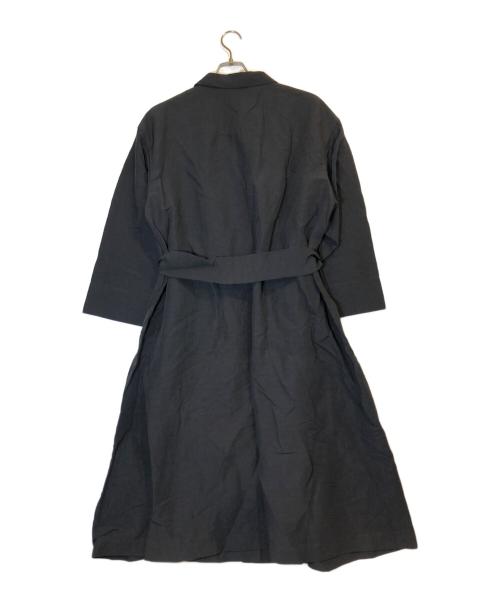 PLAIN PEOPLE（プレインピープル）PLAIN PEOPLE (プレインピープル) ウォータープルーフリネンドレスコート ブラック サイズ:3の古着・服飾アイテム