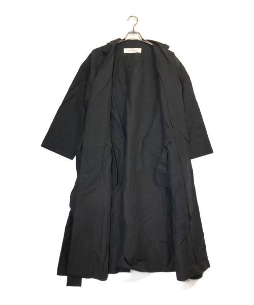 PLAIN PEOPLE（プレインピープル）PLAIN PEOPLE (プレインピープル) ウォータープルーフリネンドレスコート ブラック サイズ:3の古着・服飾アイテム