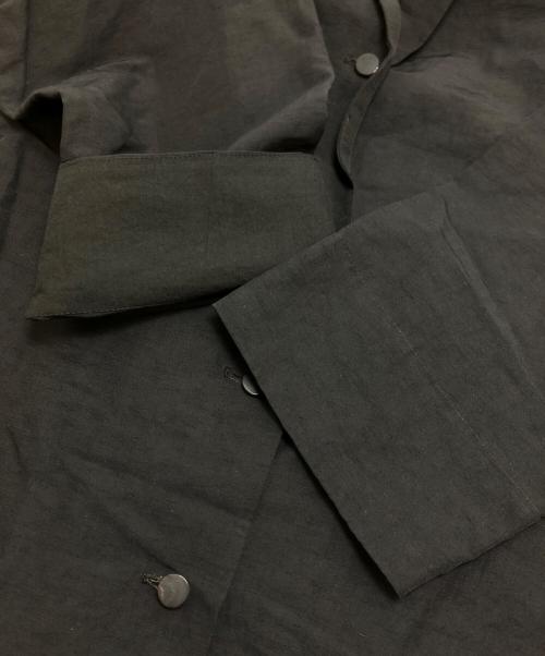 PLAIN PEOPLE（プレインピープル）PLAIN PEOPLE (プレインピープル) ウォータープルーフリネンドレスコート ブラック サイズ:3の古着・服飾アイテム